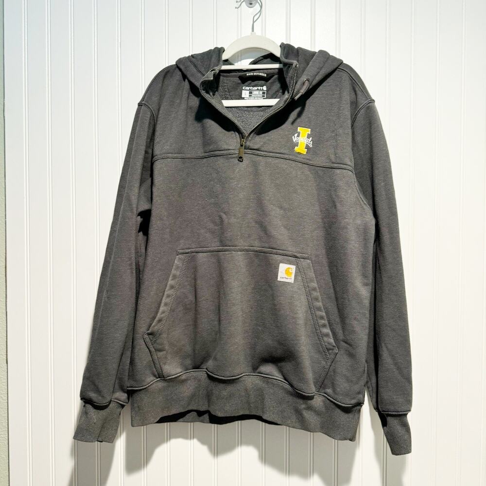 Carhartt Rain Defender 1/4 Zip Sweatshirt Idaho Vandals Size Large